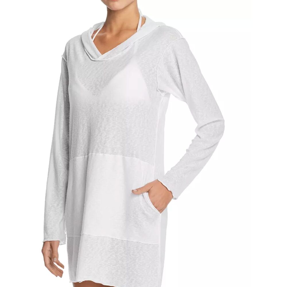 PEIXOTO Hooded Coverup Dress White X-Small/Small‎